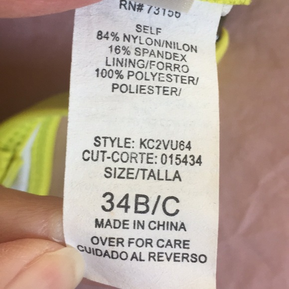 Kenneth Cole Yellow Bikini Size M - Picture 9 of 10